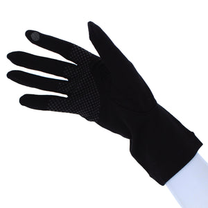温度調整婦人UV手袋ショート丈 ブラック