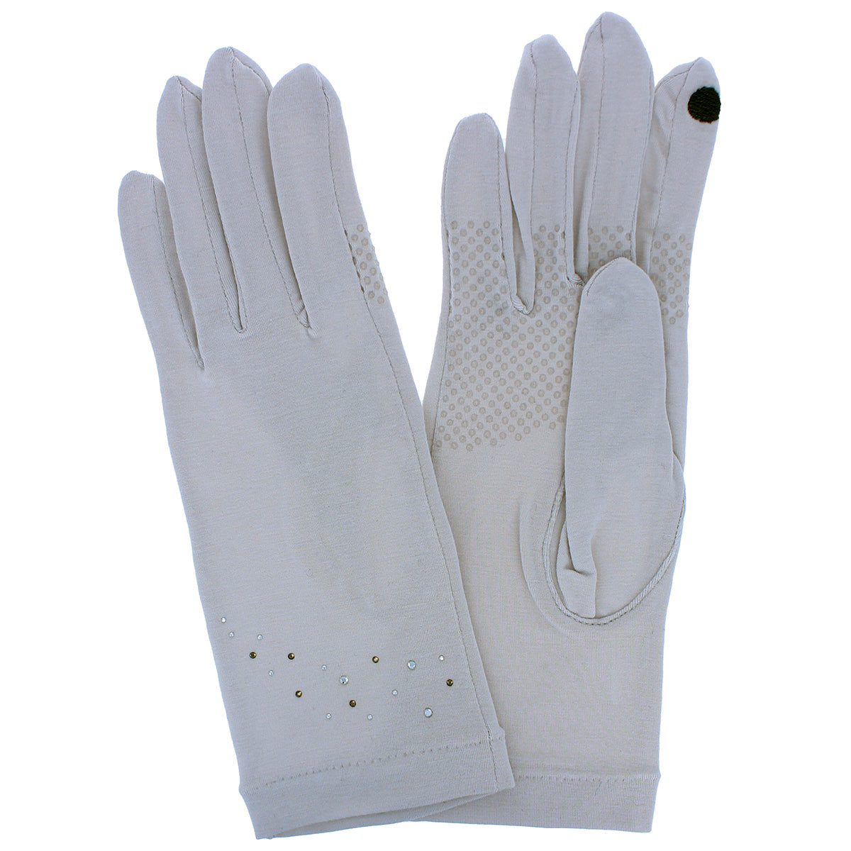 温度調整婦人UV手袋ショート丈 ライトグレー