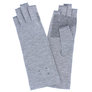 温度調整婦人UV手袋ショート丈 グレー