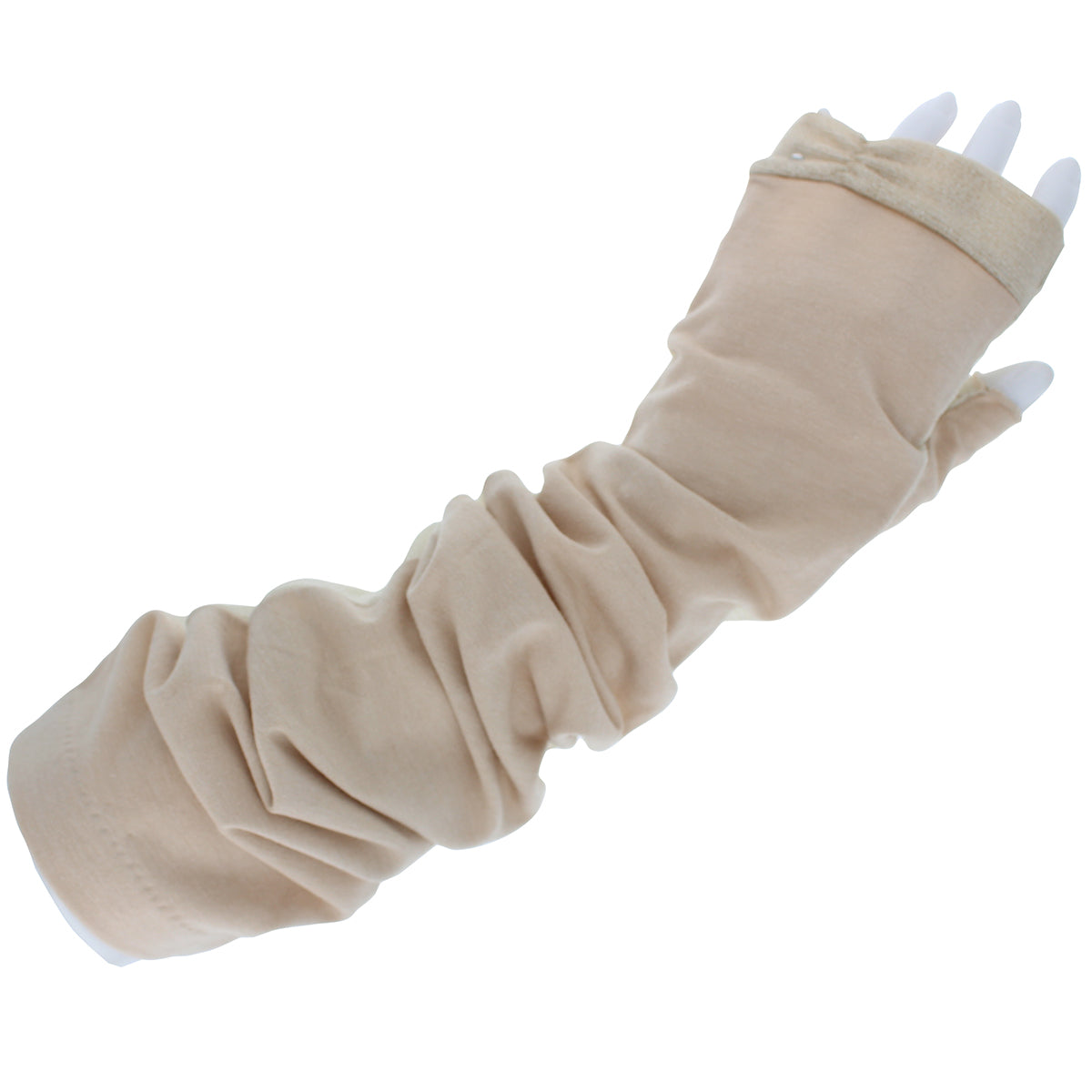 高遮蔽UPF50+婦人UV手袋 ロング丈 ベージュ