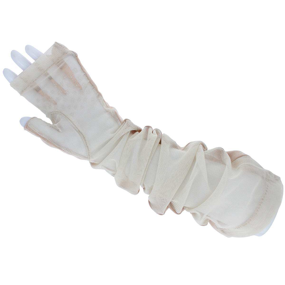 高遮蔽UPF50+婦人UV手袋 ロング丈 ベージュ
